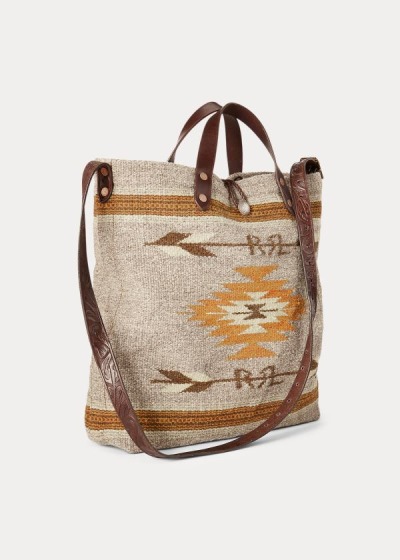 Women's Ralph Lauren Handwoven Southwestern Tote Bags | 956478WDV